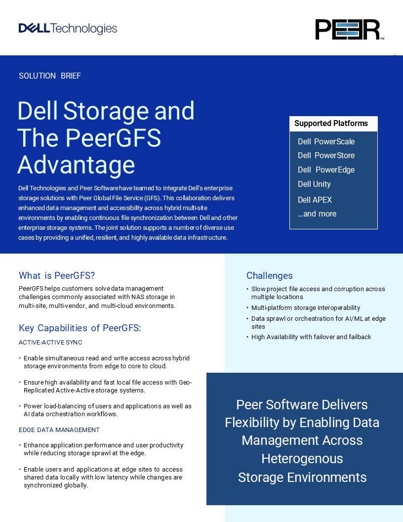 Dell Storage and The PeerGFS Advantage